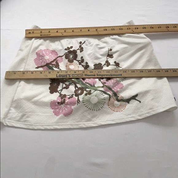Athleta Cream Floral Athletic Skort Built in Shorts Size Small - Picture 9 of 11